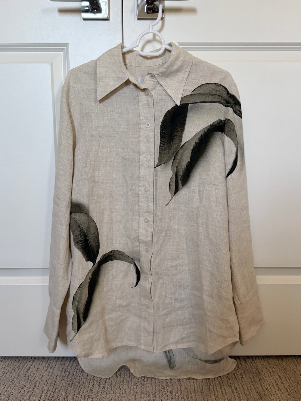 Cos Linen Button-Up Shirt US4 NWT - Picture 1 of 4